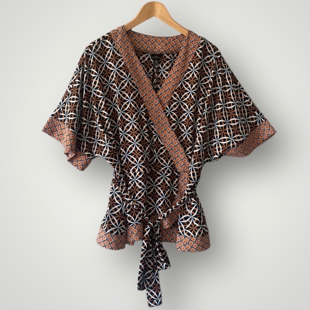 Worthington Wrap Top Blouse Shirt Size XXL